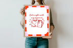 Red & Pink Date Night With Pajama's Print | Bedroom Wall Art