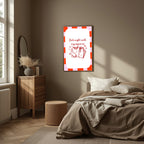 Red & Pink Date Night With Pajama's Print | Bedroom Wall Art