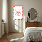 Red & Pink Date Night With Pajama's Print | Bedroom Wall Art
