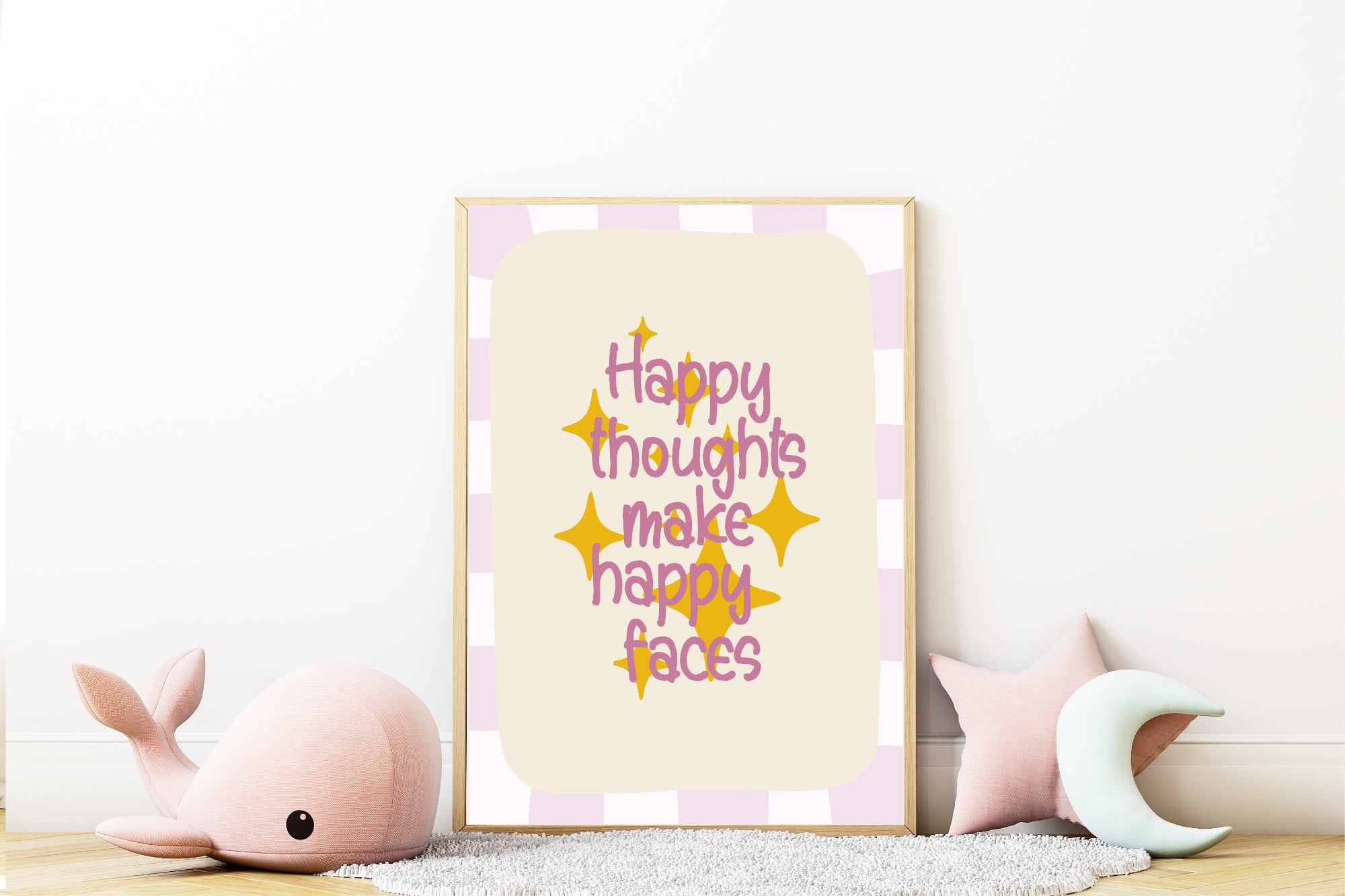 Happy Thoughts Print | Positive Wall Art
