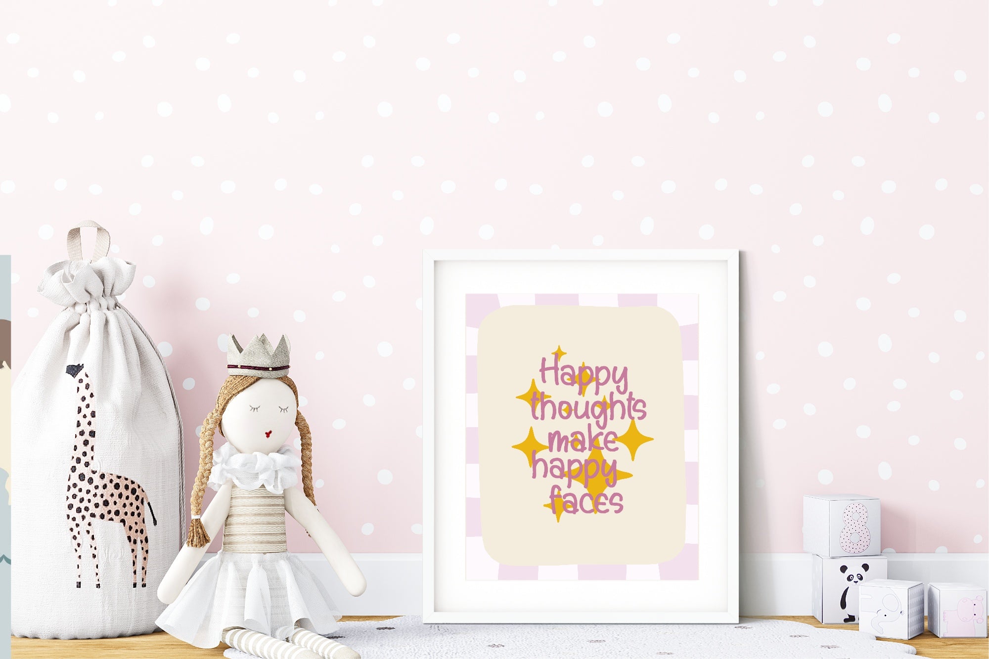 Happy Thoughts Print | Positive Wall Art