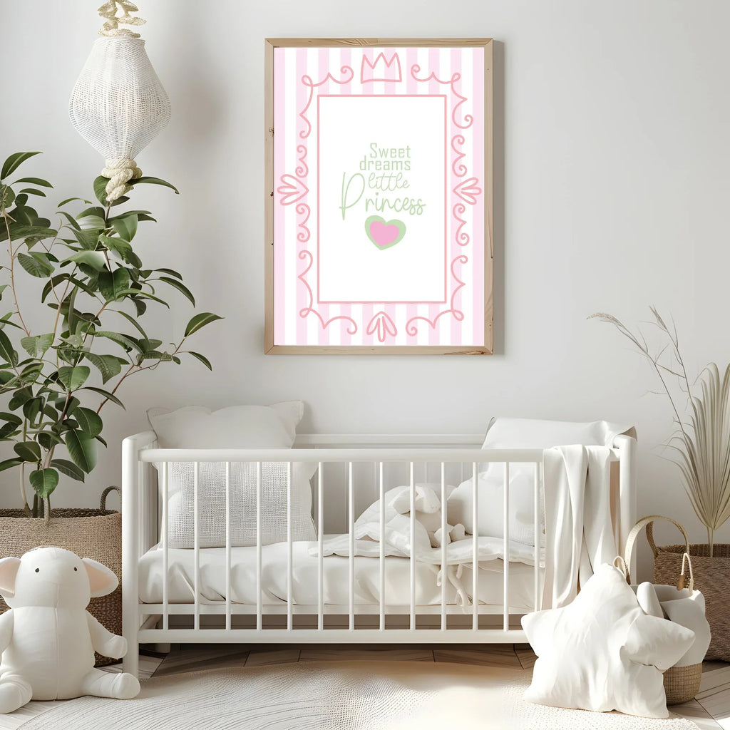 Sweet Dreams Little Princess Print | Kids Wall Art - Larosier Prints