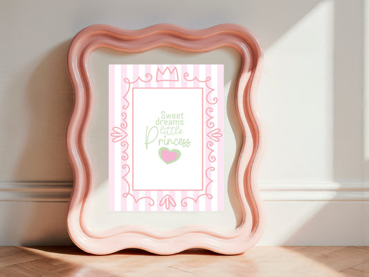 Sweet Dreams Little Princess Print | Kids Wall Art