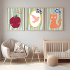 A For Apple Wall Art Print
