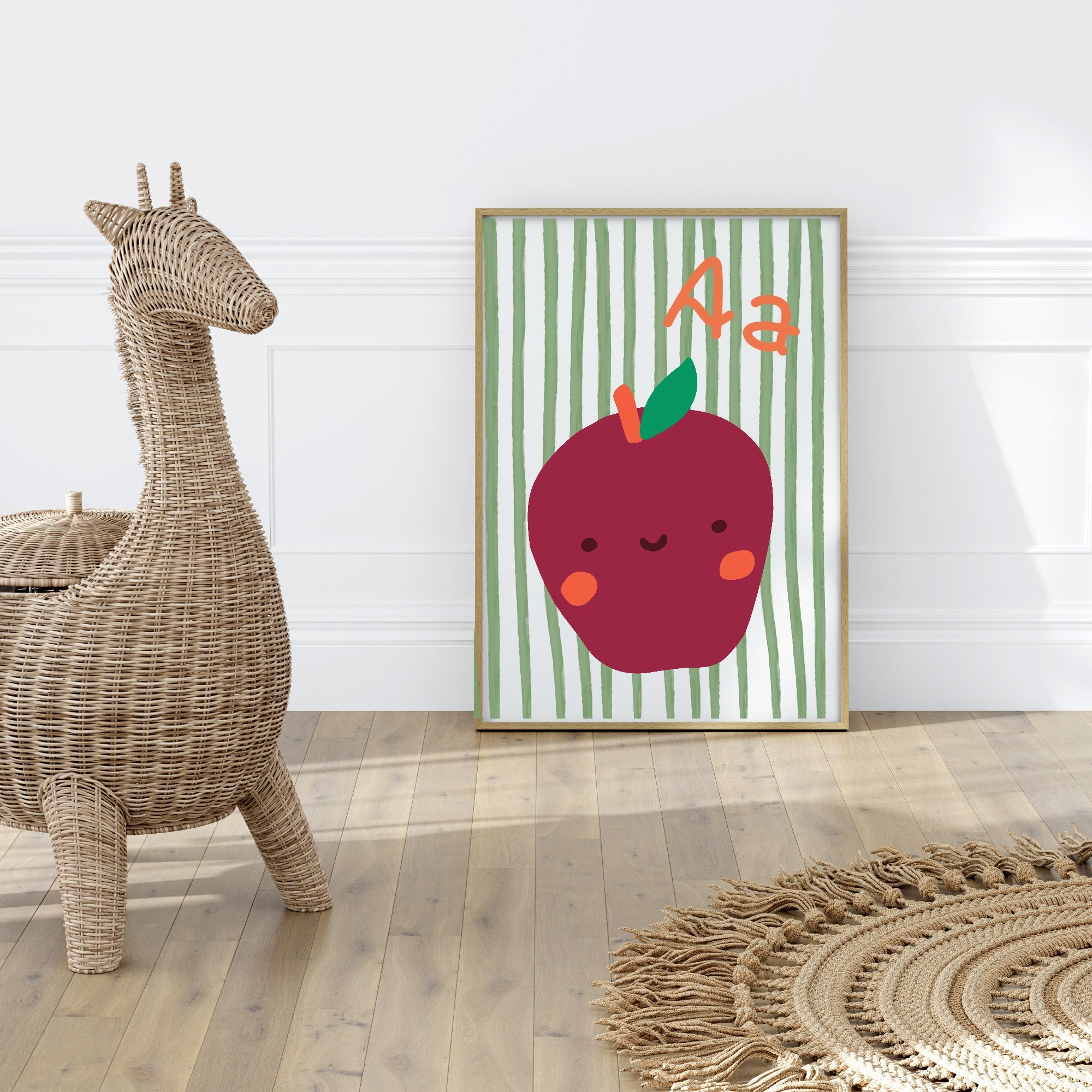 A For Apple Wall Art Print