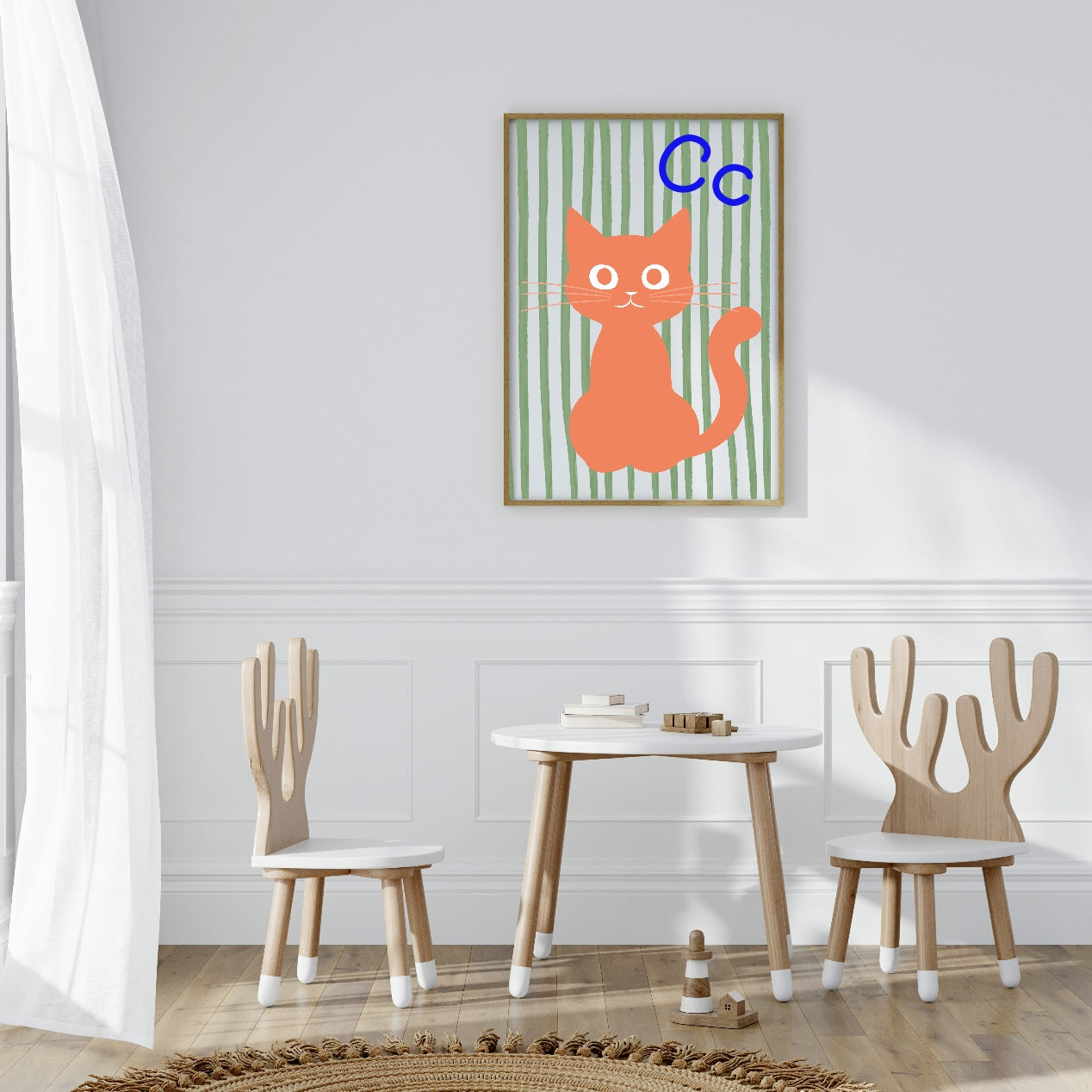 C Is For Cat Wall Art Print