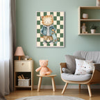 Cat On A Skateboard Wall Art Print