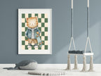 Cat On A Skateboard Wall Art Print