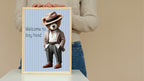 Pinstripe Teddy Welcome To Boyhood Wall Art Print