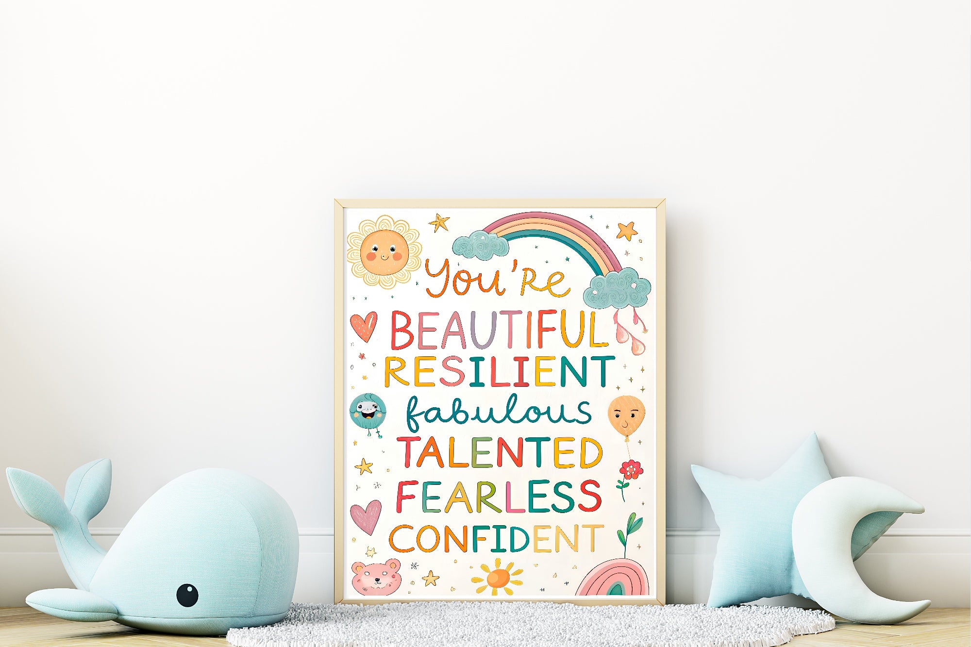 Positive Affirmations Print | Kids Wall Art