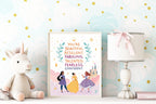 Princess Positive Affirmations Print | Kids Wall Art