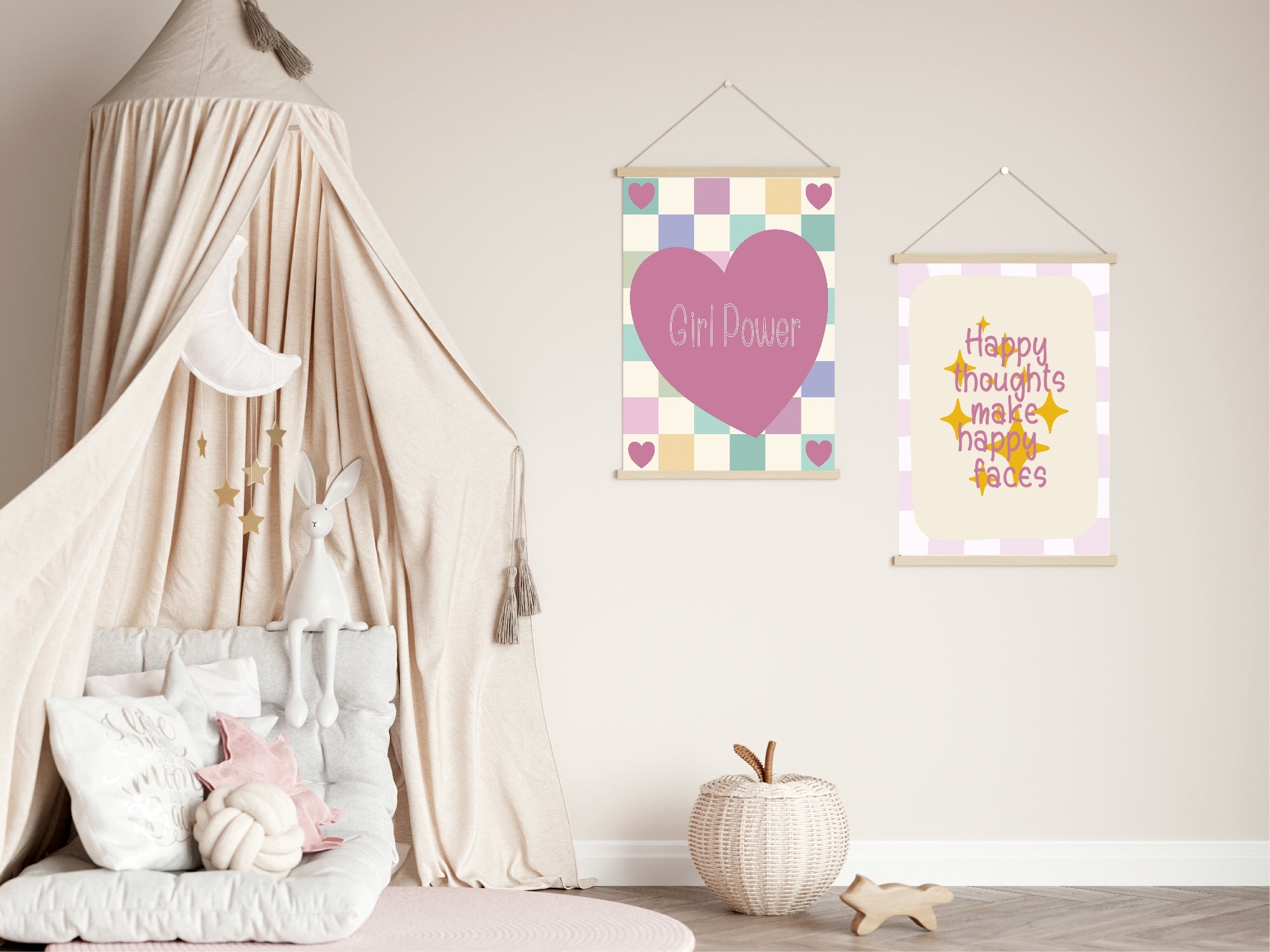 Happy Thoughts Print | Positive Wall Art