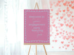 Pink & Blue Featuring Funny Engagement Welcome Party Sign - Larosier Prints