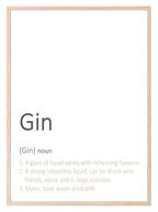 Gin Definition Print | Food & Drink Wall Art | Customisable - Larosier Prints