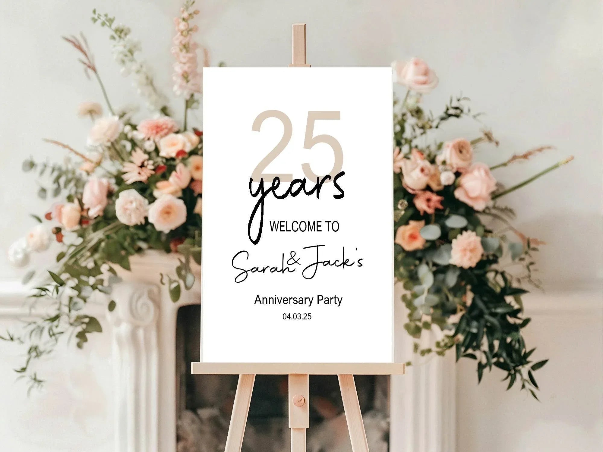 Anniversary Years Anniversary Party Sign - Larosier Prints