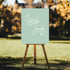 Pastel Swiped Right Engagement Welcome Party Sign | Colour Options - Larosier Prints