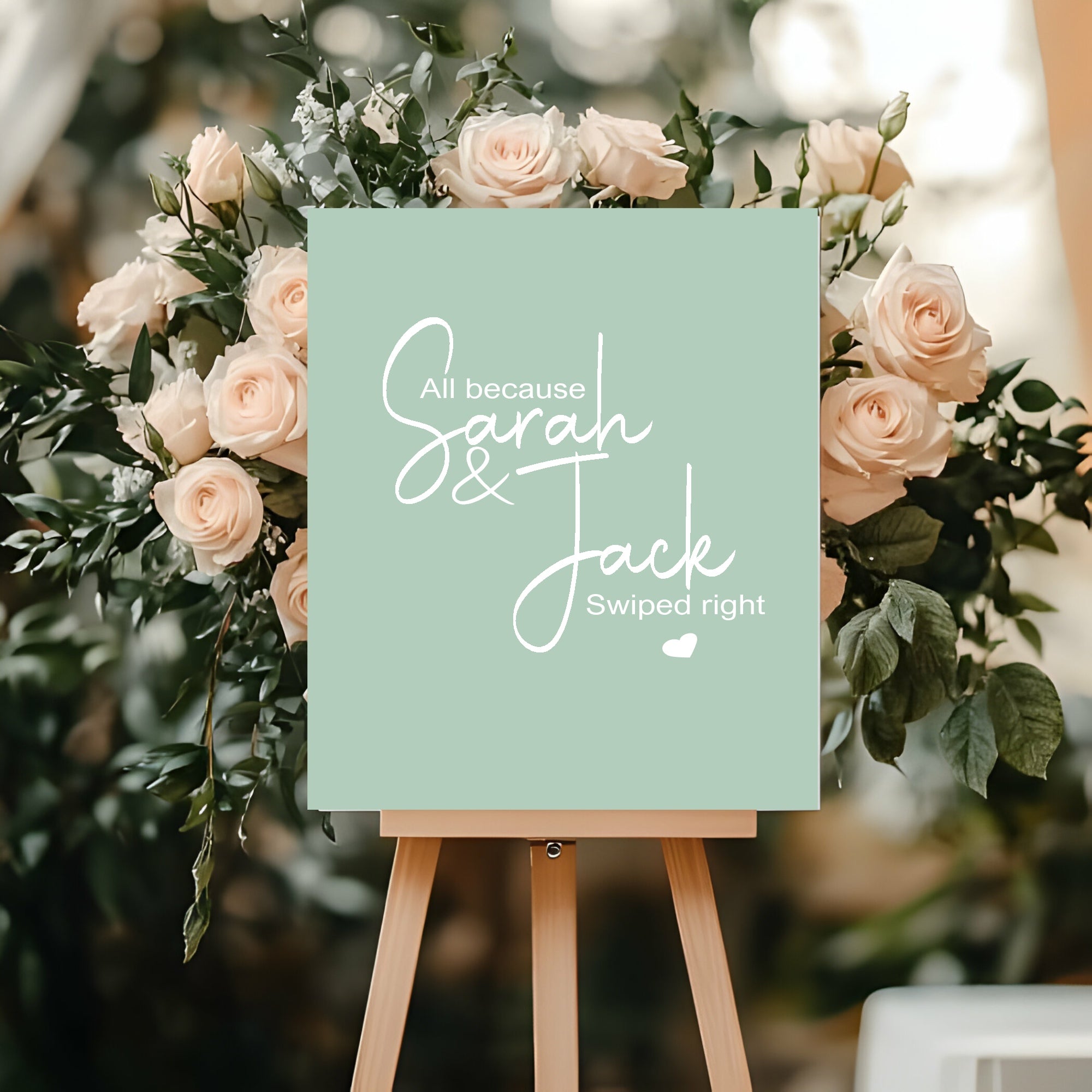 Pastel Swiped Right Engagement Party Invitations | Colour Options | Pack of 10