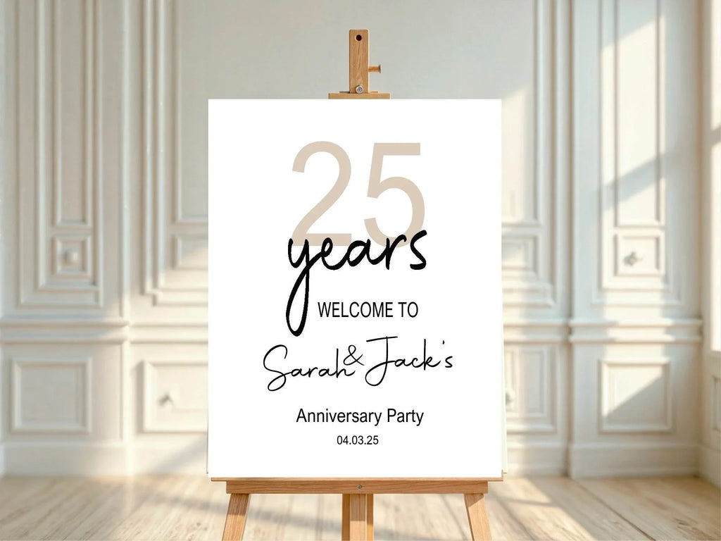 Anniversary Years Anniversary Party Sign - Larosier Prints