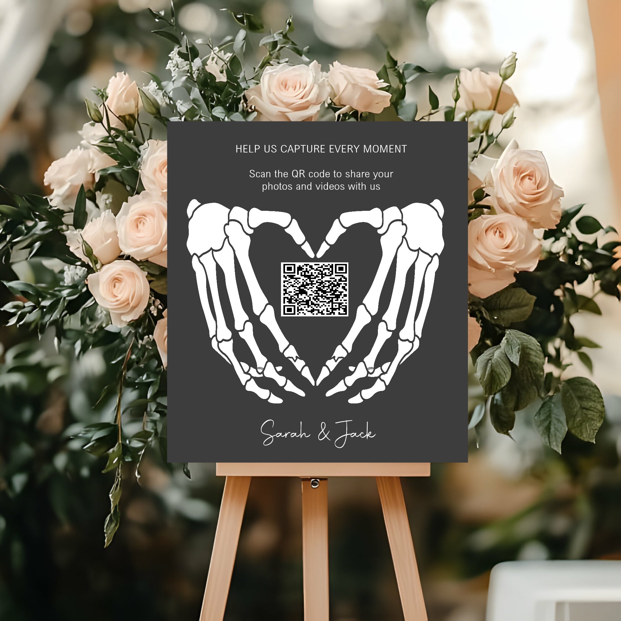 Personalised Wedding QR Code Sign | Guest Photo Sharing & Multipacks