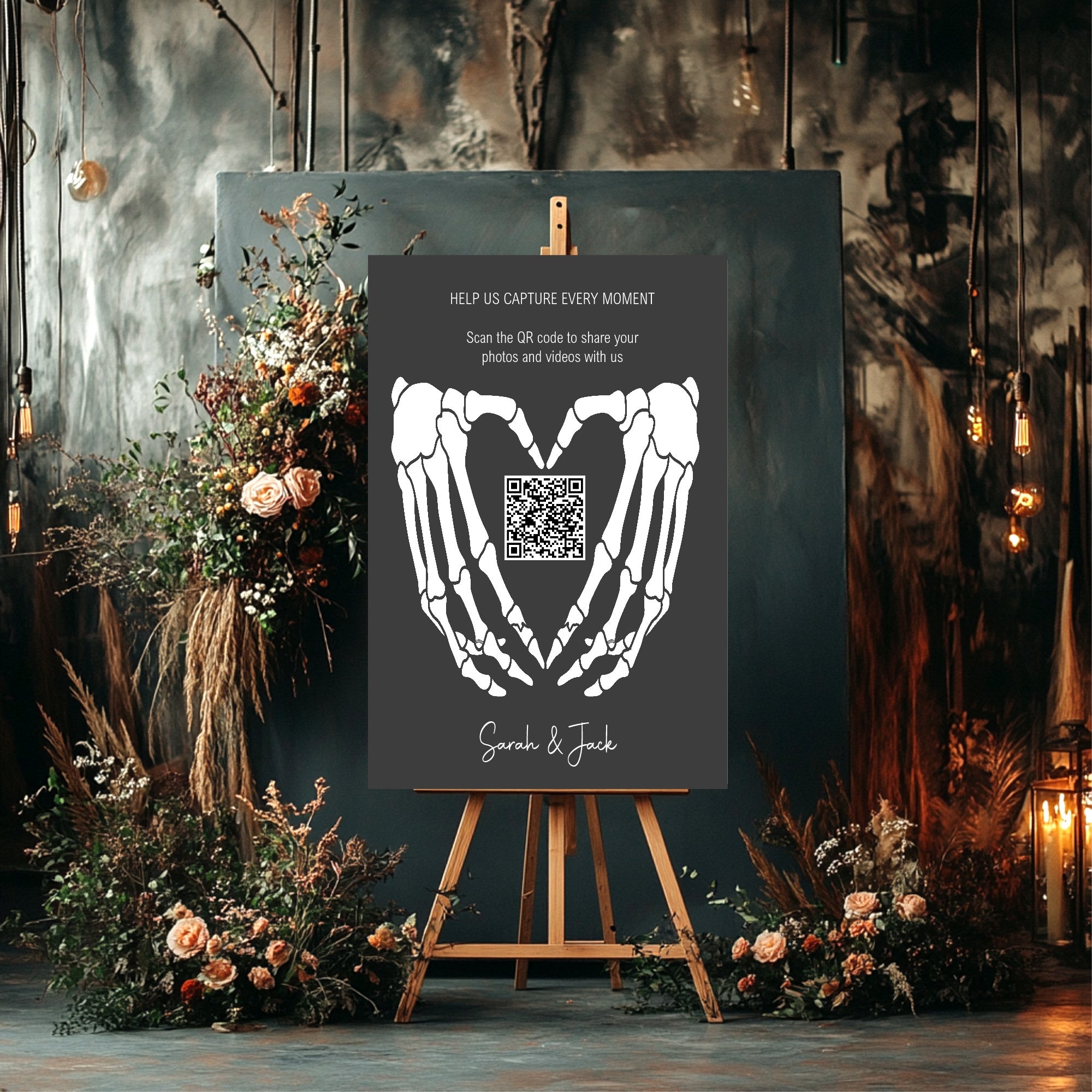 Personalised Wedding QR Code Sign | Guest Photo Sharing & Multipacks