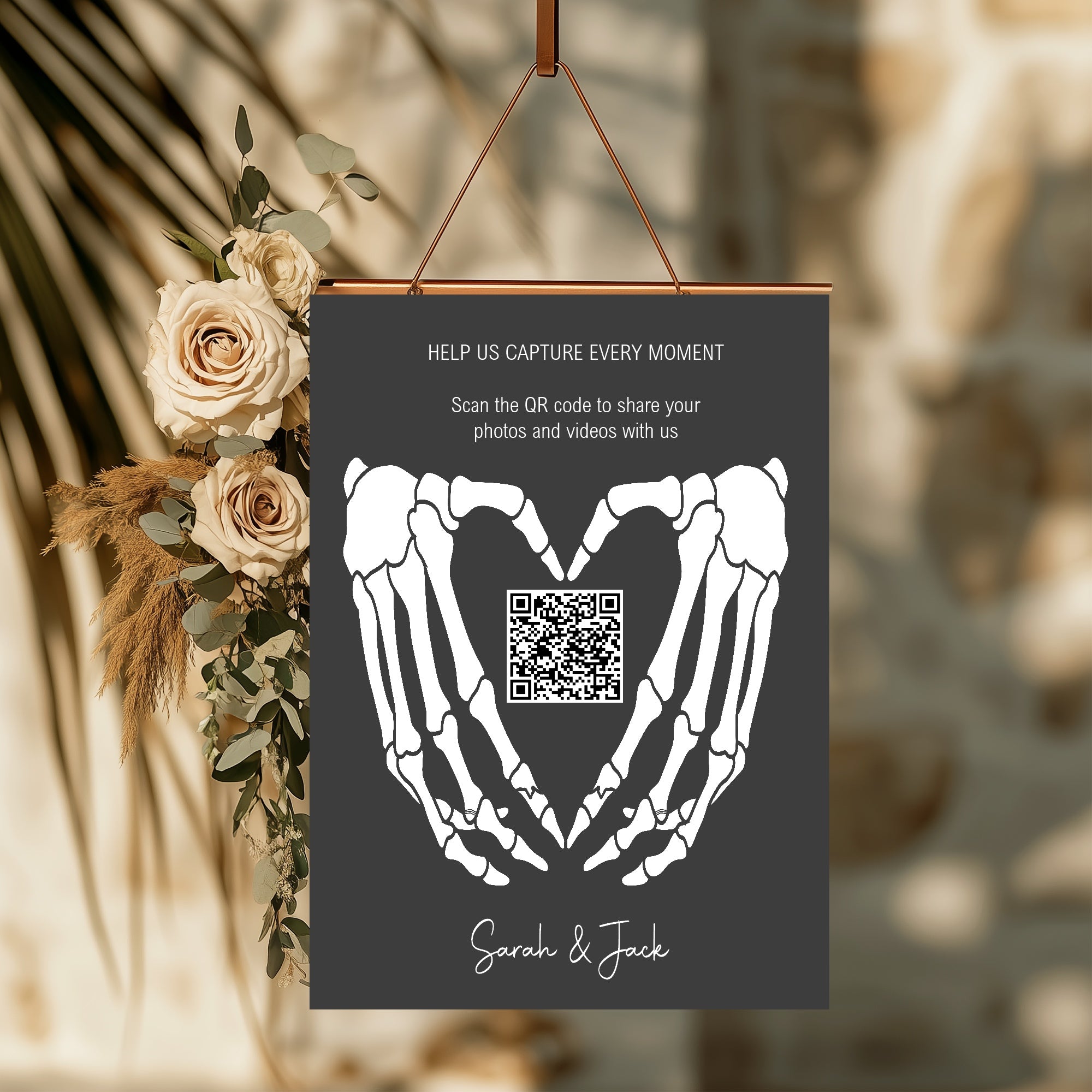 Personalised Wedding QR Code Sign | Guest Photo Sharing & Multipacks