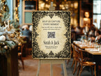 Personalised Black Lace Wedding Sign | Custom Wording