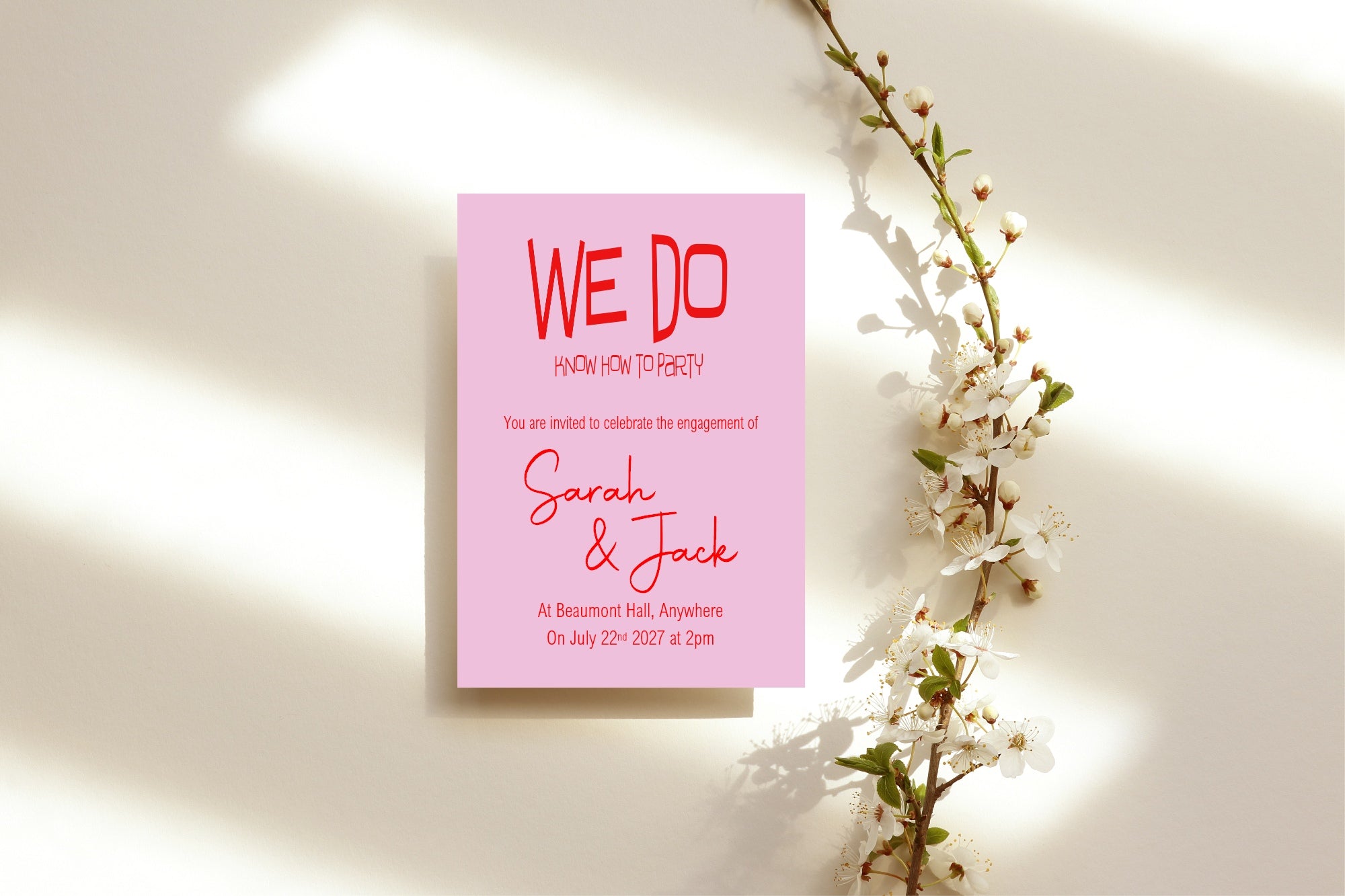Funny Engagement Party Invitations | We Do Know How to Party | Pack of 10