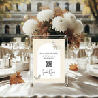 Dark Romance Vintage Moth Wedding QR Code Sign | 26. QR Code