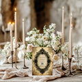 Black Lace Oval Frame personalised wedding QR code sign for guest photo sharing