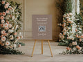 Earth personalised wedding QR code sign for guest photo sharing