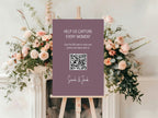Heather personalised wedding QR code sign for guest photo sharing