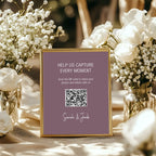 Heather personalised wedding QR code sign for guest photo sharing