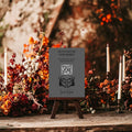 The Lovers Tarot | Charcoal personalised wedding QR code sign for guest photo sharing