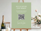 Willow personalised wedding QR code sign for guest photo sharing