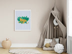 Striped Leopard Wall Art Print