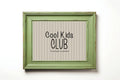 Pinstripe Cool Kids Club Wall Art Print | Beige & Black