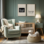 Personalised Pinstripe Level Number Age Wall Art Print | Beige & Black