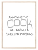 Annoying The Cook Print | Fun Kitchen & BBQ Print - Larosier Prints