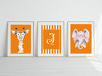 Personalised Emmie & Gillie Sunglasses Set of 3 Kids Prints | Nursery Wall Art