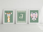 Personalised Emmie & Gillie Sunglasses Set of 3 Kids Prints | Nursery Wall Art