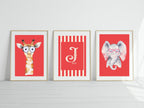 Personalised Emmie & Gillie Sunglasses Set of 3 Kids Prints | Nursery Wall Art