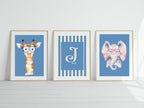 Personalised Emmie & Gillie Sunglasses Set of 3 Kids Prints | Nursery Wall Art