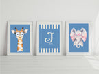 Personalised Emmie & Gillie Sunglasses Set of 3 Kids Prints | Nursery Wall Art