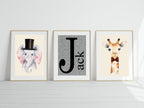 Personalised Smartly Dressed Emmie & Gillie Set of 3 Kids Prints