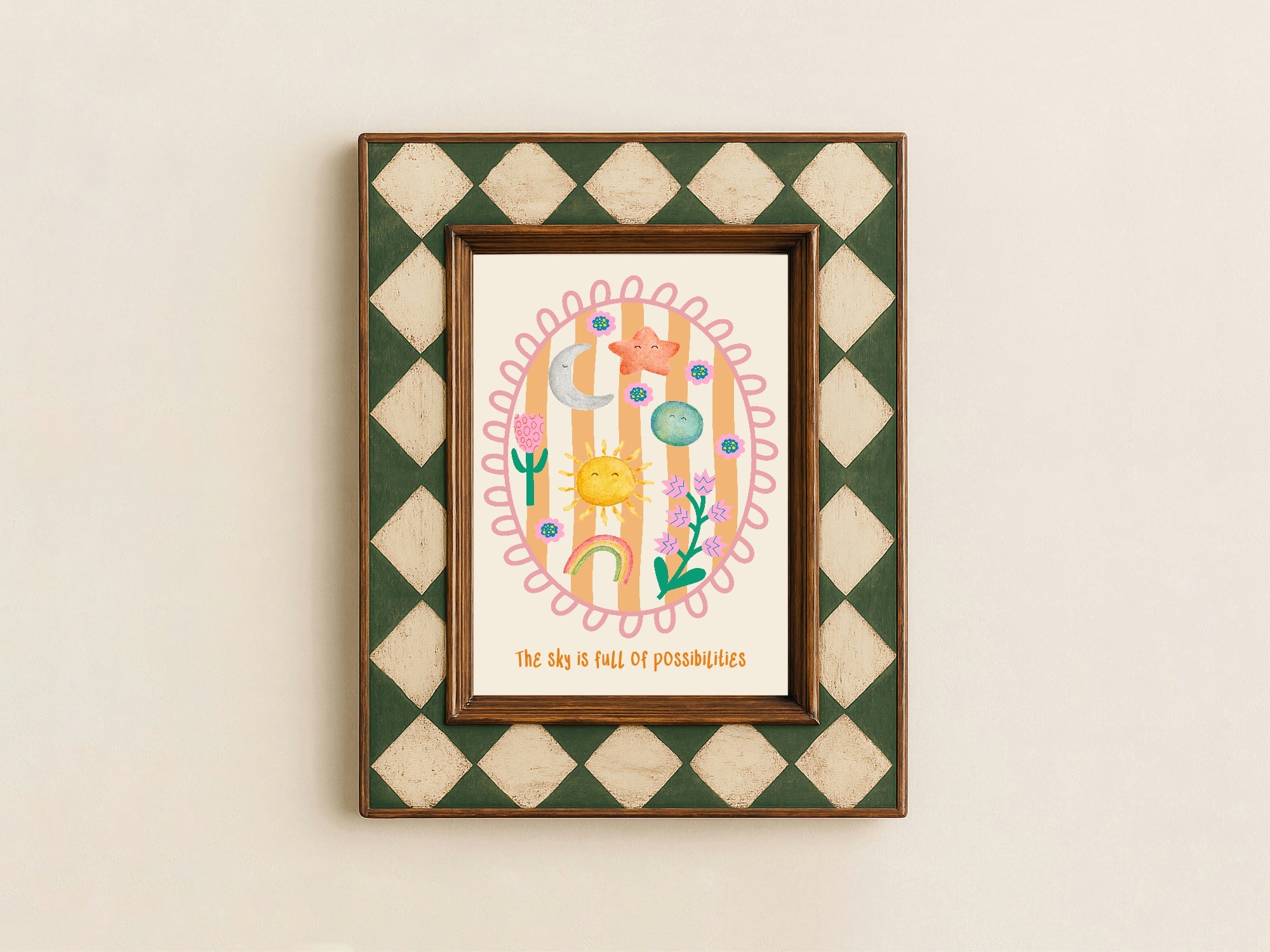 The Sky Is Full Of Possibilities Print | Inspirational Kids Wall Art