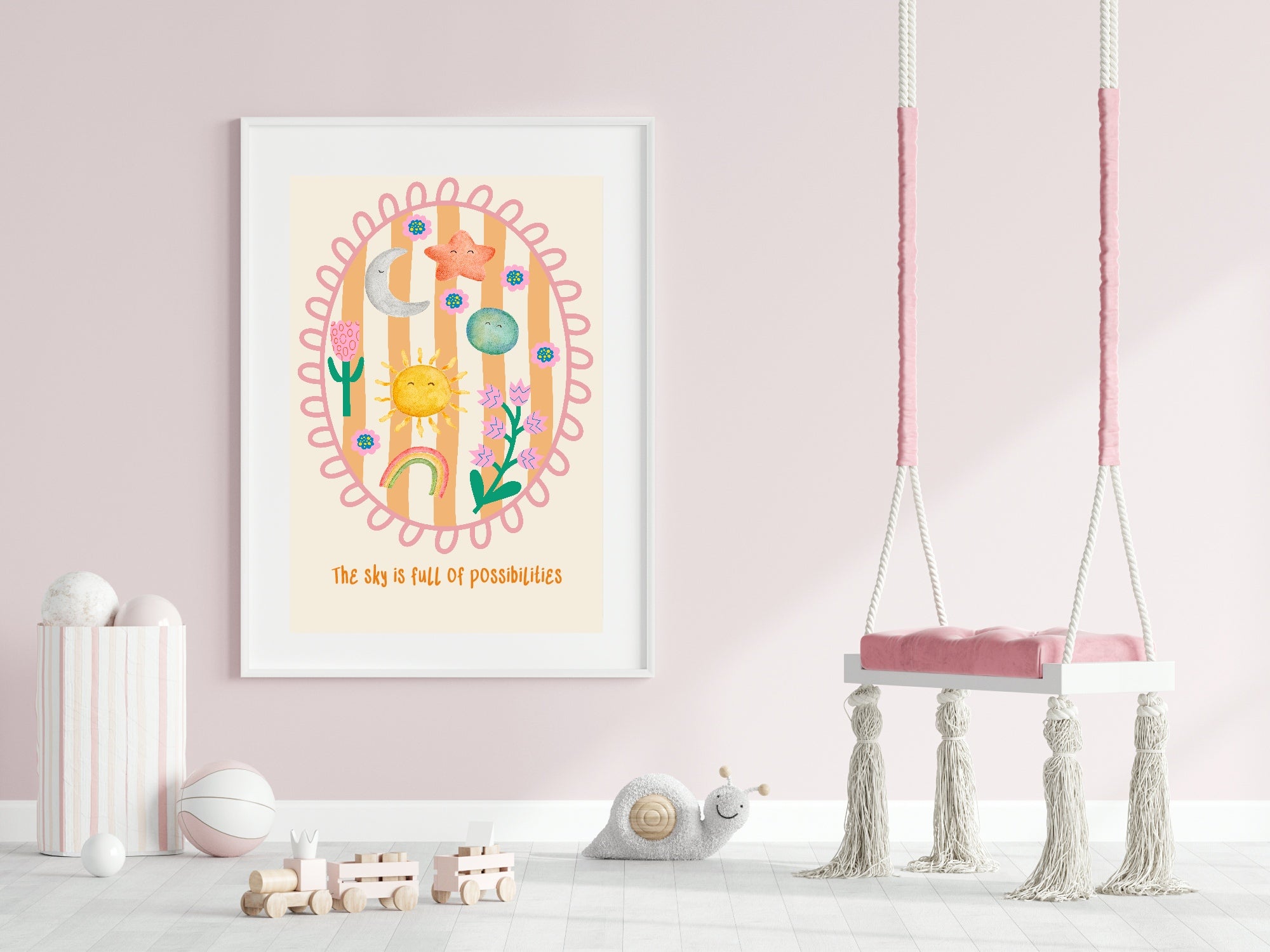 The Sky Is Full Of Possibilities Print | Inspirational Kids Wall Art
