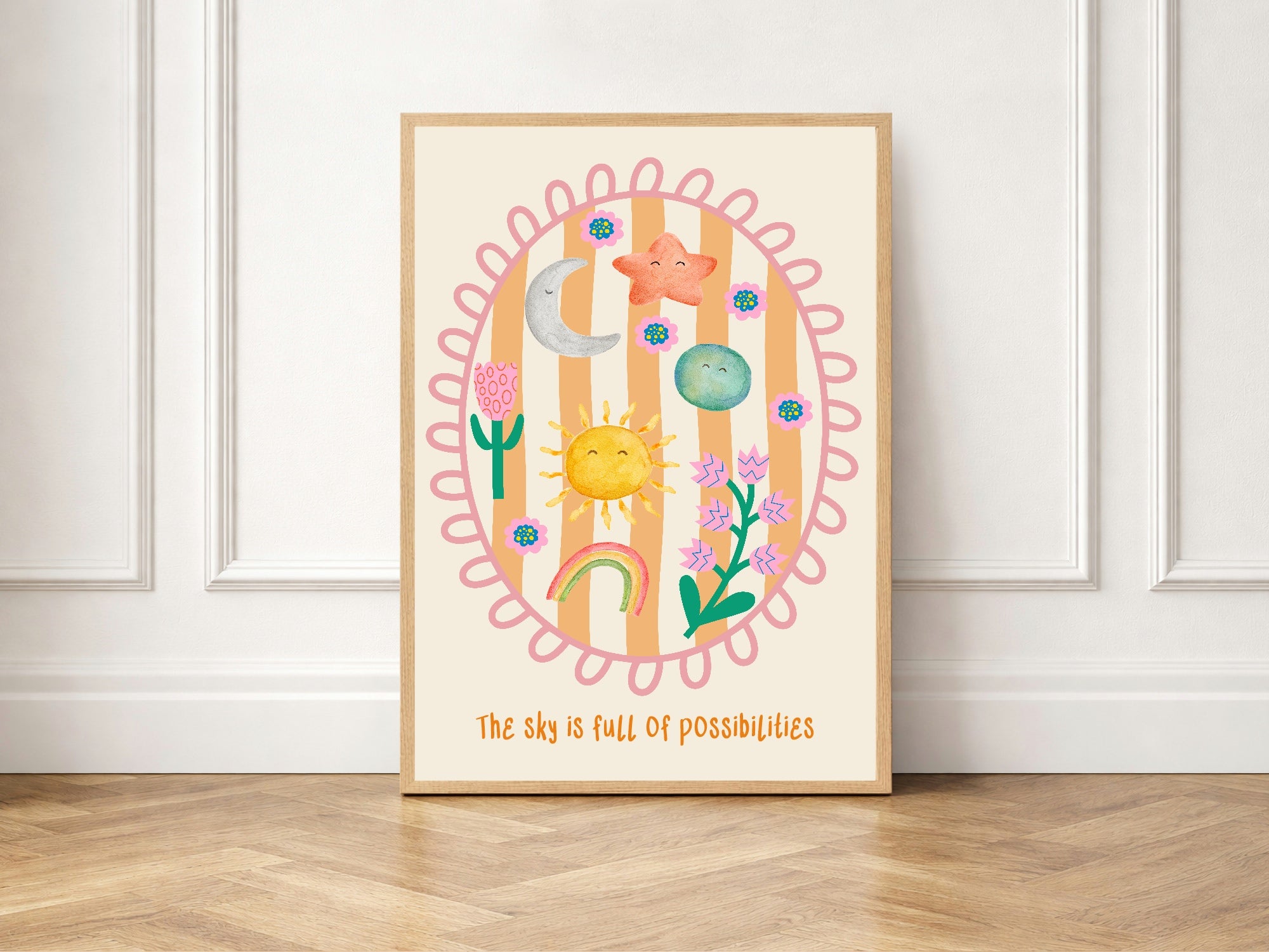 The Sky Is Full Of Possibilities Print | Inspirational Kids Wall Art