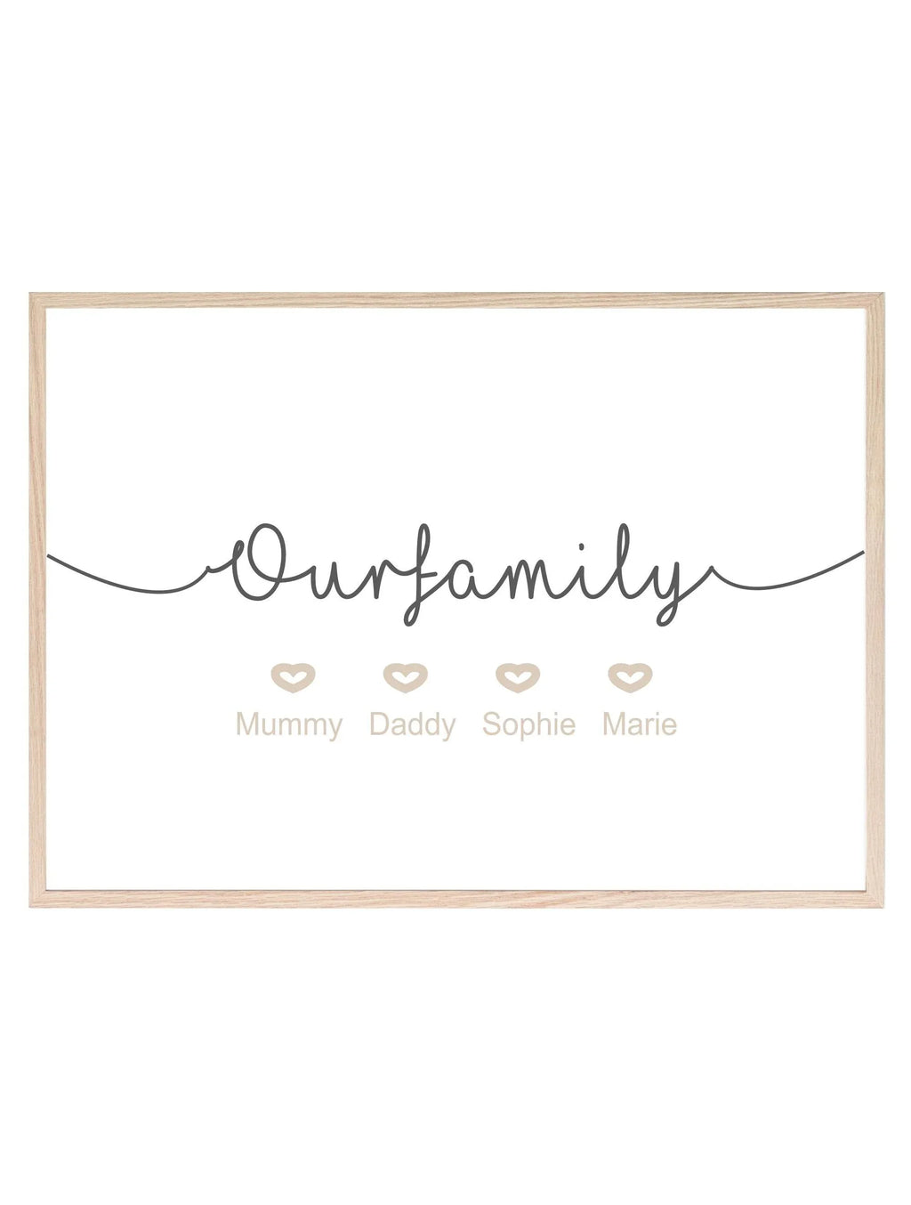 Personalised Our Family Print | Family & Love Wall Art - Larosier Prints