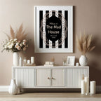 Welcome to the Madhouse Print | Black & White Typography Wall Art