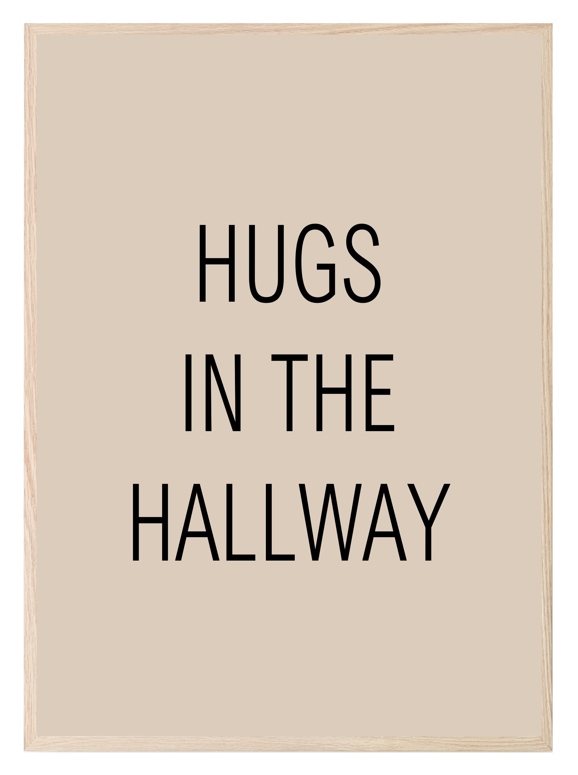 Hugs in the Hallway Print | Retro Typography Wall Art